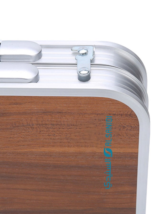 AL SANIDI Adjustable Aluminum Table, Beige, 40x60 Cm - Image 5