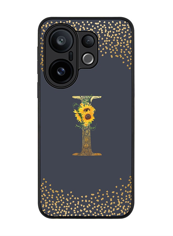 Stylizedd For vivo X200 FE / S30 Pro mini Case,Slim fit Camera Protection, Shockproof Thin Phone cover  - Custom Floral Monogram - I  (Grey )