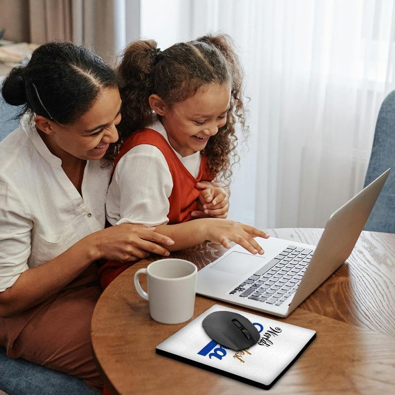 3dRose LLC 8 x 8 x 0.25 Inches Worlds Greatest Papa Blue Text On White Mouse Pad (mp_151315_1) - Image 2