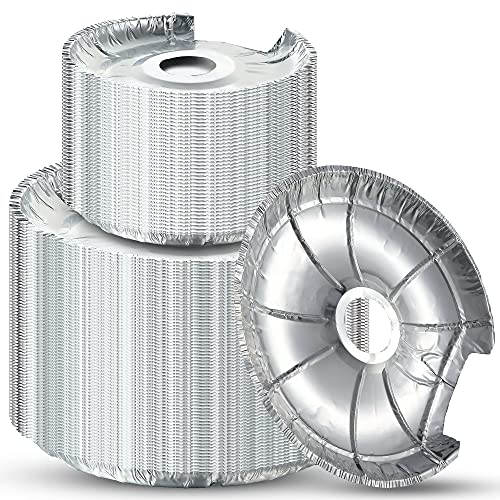 Dreyoo 60 Pcs Electric Stove Burner Covers Disposable Aluminum Foil Drip Pan Liners 625 and 8 Inch Round Burner Liners to Keep Stove Top Clean from Oil and Food Drips