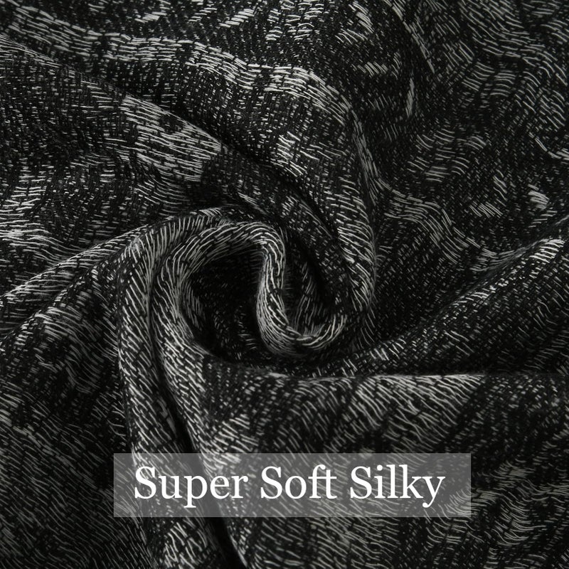 Nonakgado Rave Pashmina Scarf-Winter Warm Paisley Jacquard Pashmina Shawls and Wraps with Fringes(Sy3-Black Silver) - Image 4