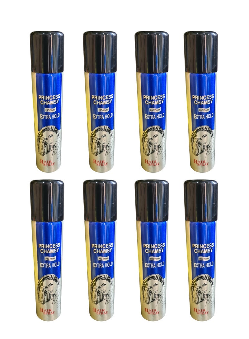 برينسس شامسي 8 قطع من بخاخ الشعر إكسترا هولد 90 مل للكل - Image 1