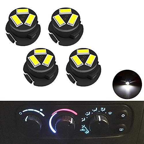 ROCCS SMD AC Climate Heater Control LED Light Bulbs Kit Replacement for Dodge Ram 1500 2500 3500 2003-2008 T5/T4.7 Neo Wedge HVAC White Lights - Image 1
