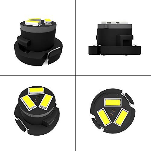 ROCCS SMD AC Climate Heater Control LED Light Bulbs Kit Replacement for Dodge Ram 1500 2500 3500 2003-2008 T5/T4.7 Neo Wedge HVAC White Lights - Image 3