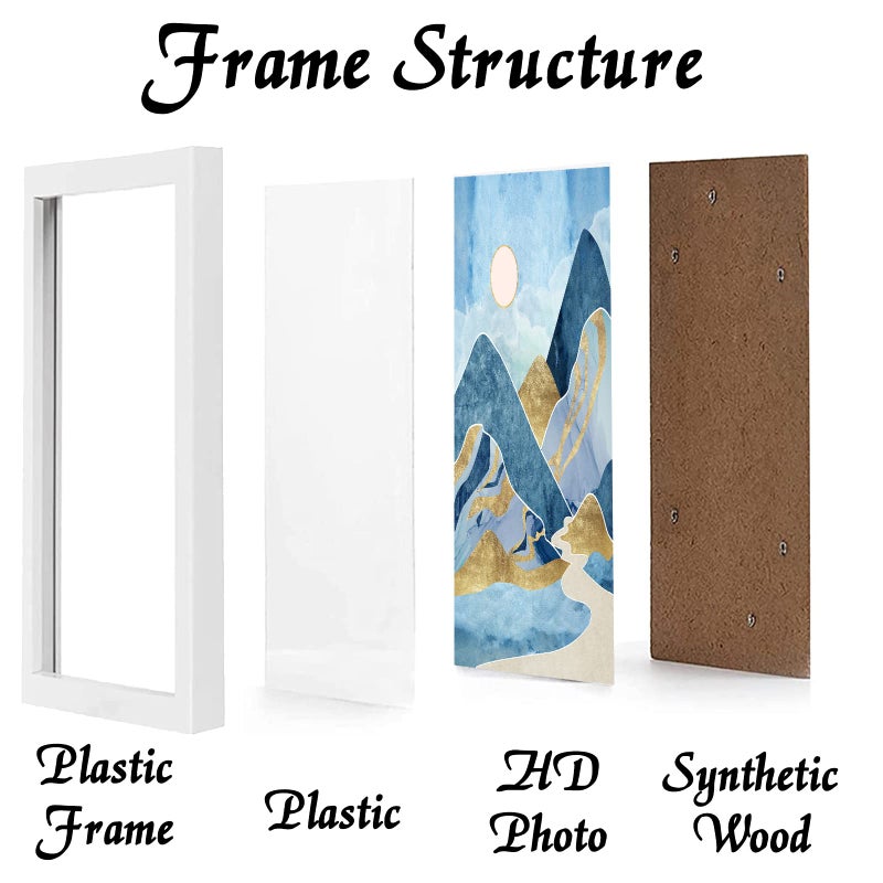 keibiubu White Picture Frame  12x15 Picture Frame for Photo Poster Canvas Certificate Document Display Horizontally or Vertically High Transparent Wall Gallery(Size 12 x 15 inches) - Image 2