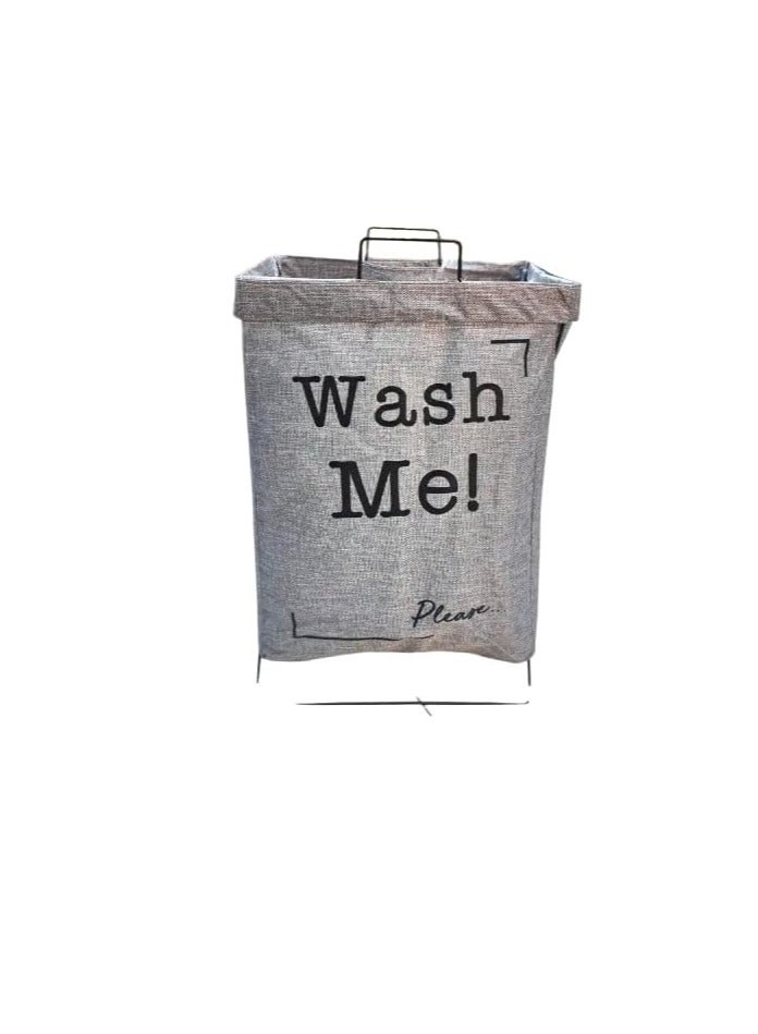 Linen Laundry Basket with Metal Legs Optimal Organization in Style 58*35cm Mk  - Image 1