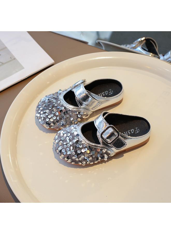 شك الفتيات الترتر باوتو النعال صيف جديد بنات الأميرة أحذية الطفل لباس خارجي للأطفال صنادل وشباشب العصرية - Image 4