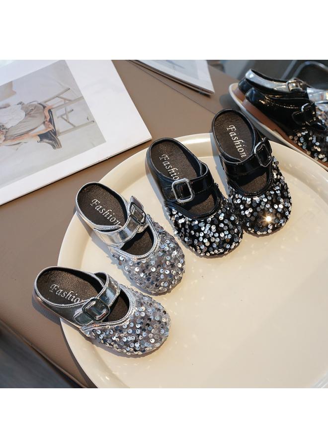 شك الفتيات الترتر باوتو النعال صيف جديد بنات الأميرة أحذية الطفل لباس خارجي للأطفال صنادل وشباشب العصرية - Image 2