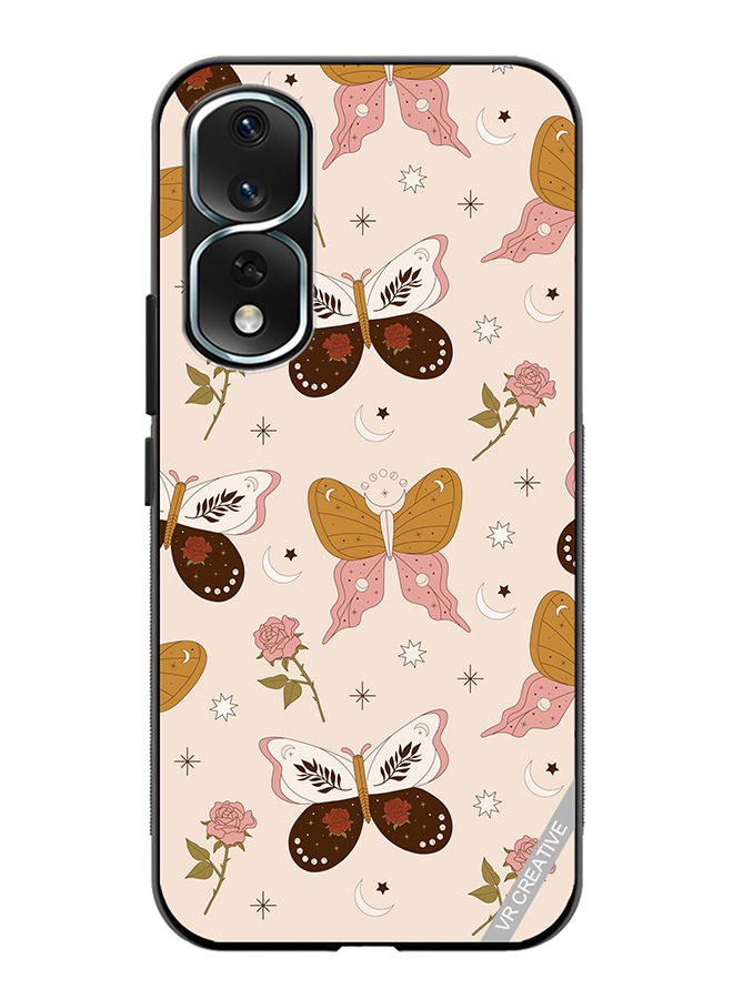 VR CREATIVE Protective Case Cover For Honor 80 Pro Boho Magical Flowers And Butterfly Design Multicolour - Image 1