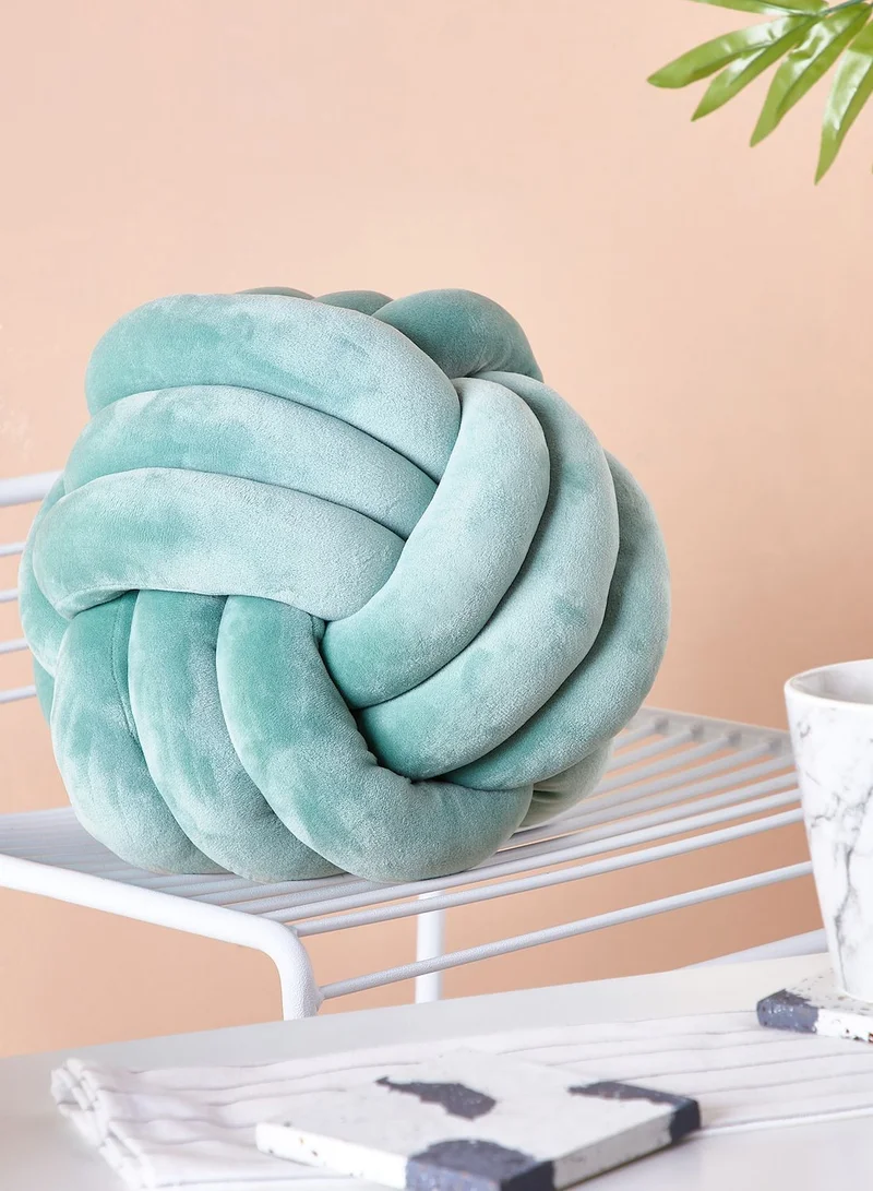 Noire Edit Green Knot Cushion