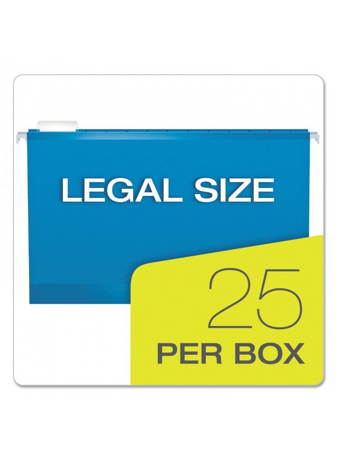 Pendaflex 04153X2 BLU Extra Capacity Reinforced Hanging Folders, 2", Legal Size, Blue, 1/5 Cut, 25/BX (4153x2 BLU) - Image 4