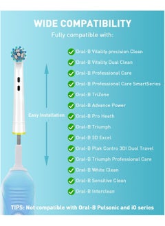 ATRJSZ 12 Pcs Electric Toothbrush Replacement Head, Compatible with Oral B Braun, Extra Soft Bristles for Sensitive Clean, 8 x Soft bristle, 4 x Ultra-fine bristle, with 4 Pcs Toothbrush Covers Caps  - Image 2