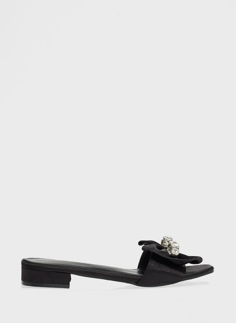 Ginger Flat Sandal With Bow  - Image 1
