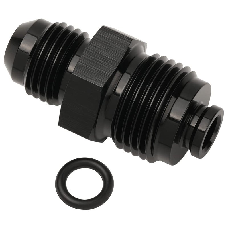 Podavelle 6AN Male Flare to M18x15 O Ring Seal Power Steering Adapter Fitting Connector Aluminum Black