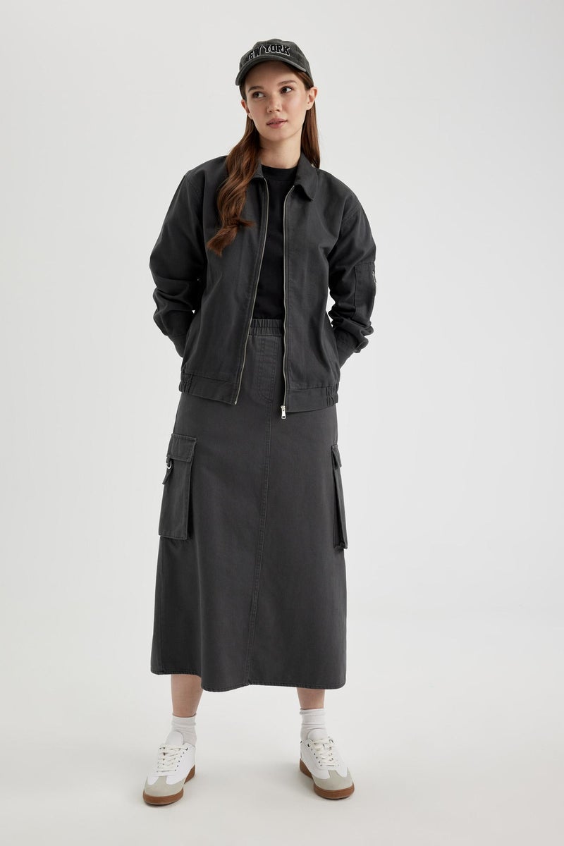 DeFacto Woman Cargo Fit Gabardine Skirt  - Image 3