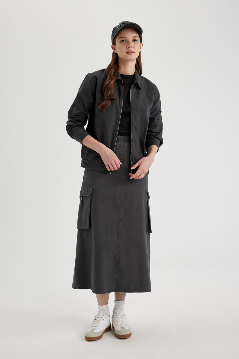 DeFacto Woman Cargo Fit Gabardine Skirt  - Image 4