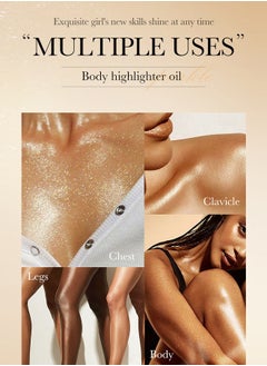 Highlighter Oil-Shimmer Body Oil Bronze Gold Bronze Face Brighten Glow Pearl Highlighter Illuminator body Makeup Shine Glitter Gold Liquid Taning(#02) - pzsku/ZC52C18F4EF3A51B7BAF8Z/45/_/1714272021/f6ea2694-60b1-4b06-8fb0-3a31fb1f1ade