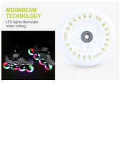 SPORT MultiColour LED Lights Wheels with bearing 110mm,90A for Inline Skates Shoes  - Image 4