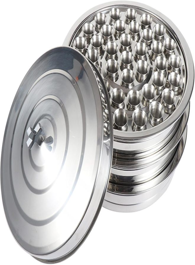 Stainless Steel Stackable Communion Tray (with 40 Cup Slots) Silver - Image 4