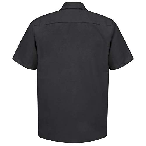 Red Kap Men's Industrial Work Shirt, Short Sleeve, Black, Large - Image 2