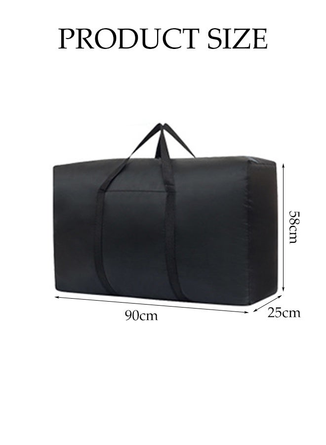 DUNISO 3 Pcs 90 * 58* 25cm Oversized Waterproof Storage Bag With Zips ，Extra Large Oxford Material  Moving Bags  with Carrying Handles，Reusable Big Bag is suitable for Duvet, Laundry, Clothes and Quilt（Black） - Image 2