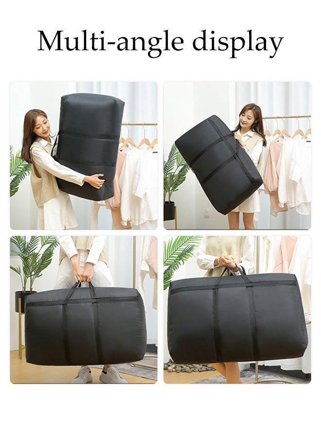 DUNISO 3 Pcs 90 * 58* 25cm Oversized Waterproof Storage Bag With Zips ，Extra Large Oxford Material  Moving Bags  with Carrying Handles，Reusable Big Bag is suitable for Duvet, Laundry, Clothes and Quilt（Black） - Image 5