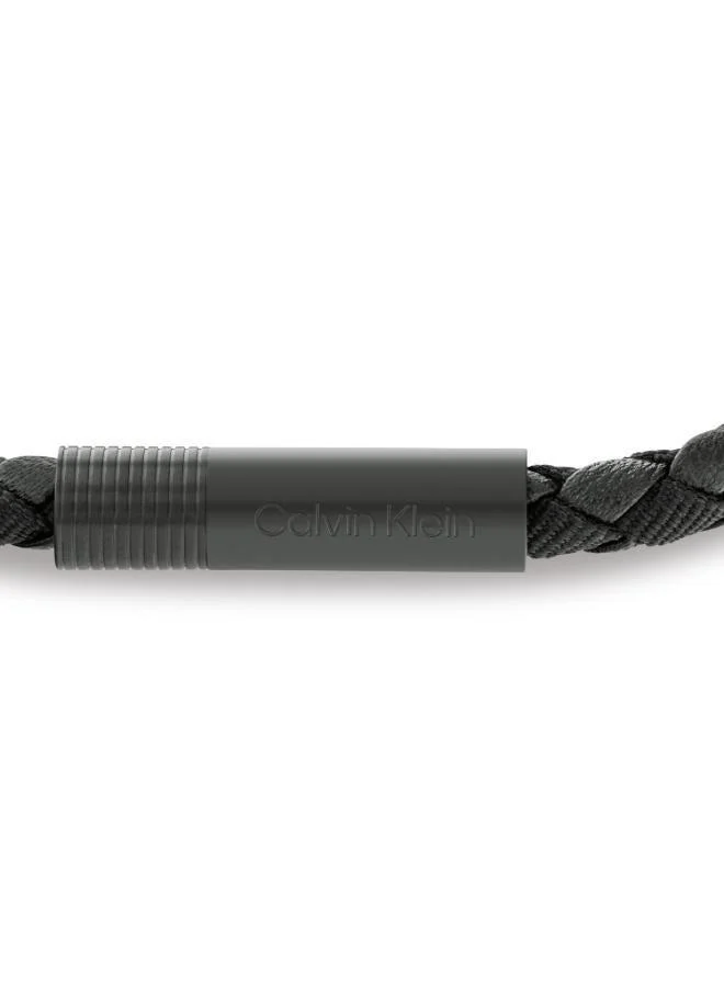 CALVIN KLEIN FABRIC LEATHER BRACELET