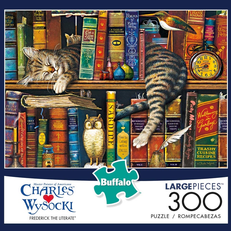 Buffalo Games - Charles Wysocki - Frederick the Literate - 300 LARGE Piece Jigsaw Puzzle - Image 2