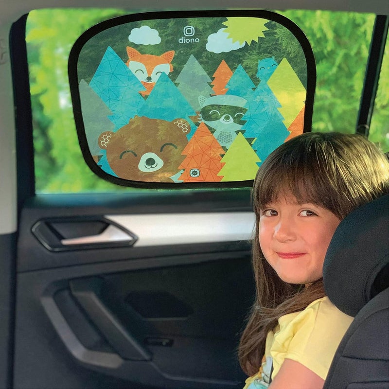 Diono Kids Character Car Window Shade 2 Pack - Cling Sunshade for Car Windows, Baby Side Window Car Sun Shades for Blocking Sun Glare, UV Rays,40277 - Image 2