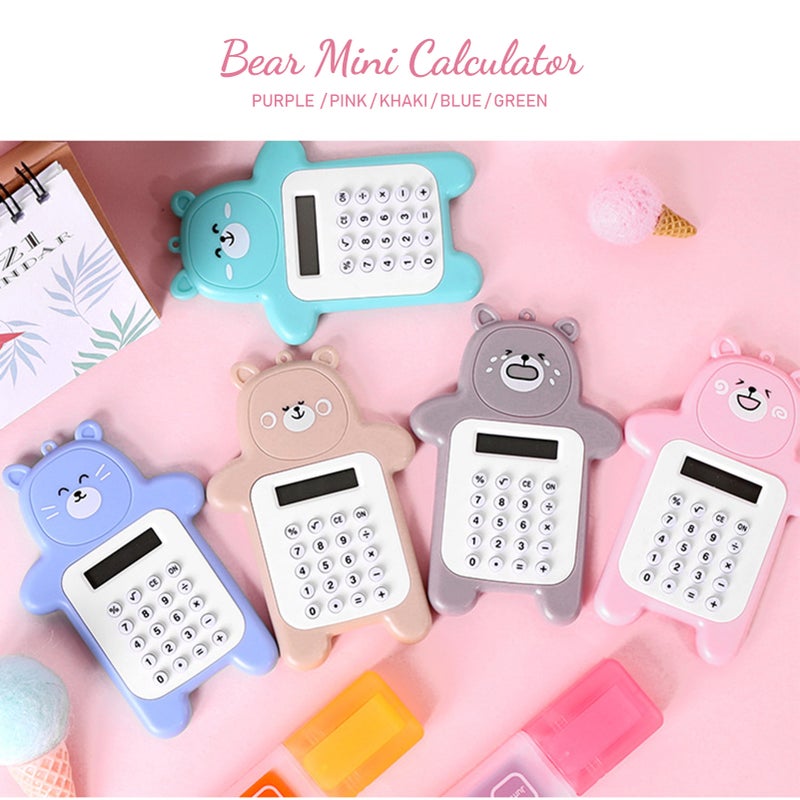 Calculator Electronic 8-Digit Bear Compact Mini Lightweight Portable  Handheld Calculator for Students Home School Office - Image 2
