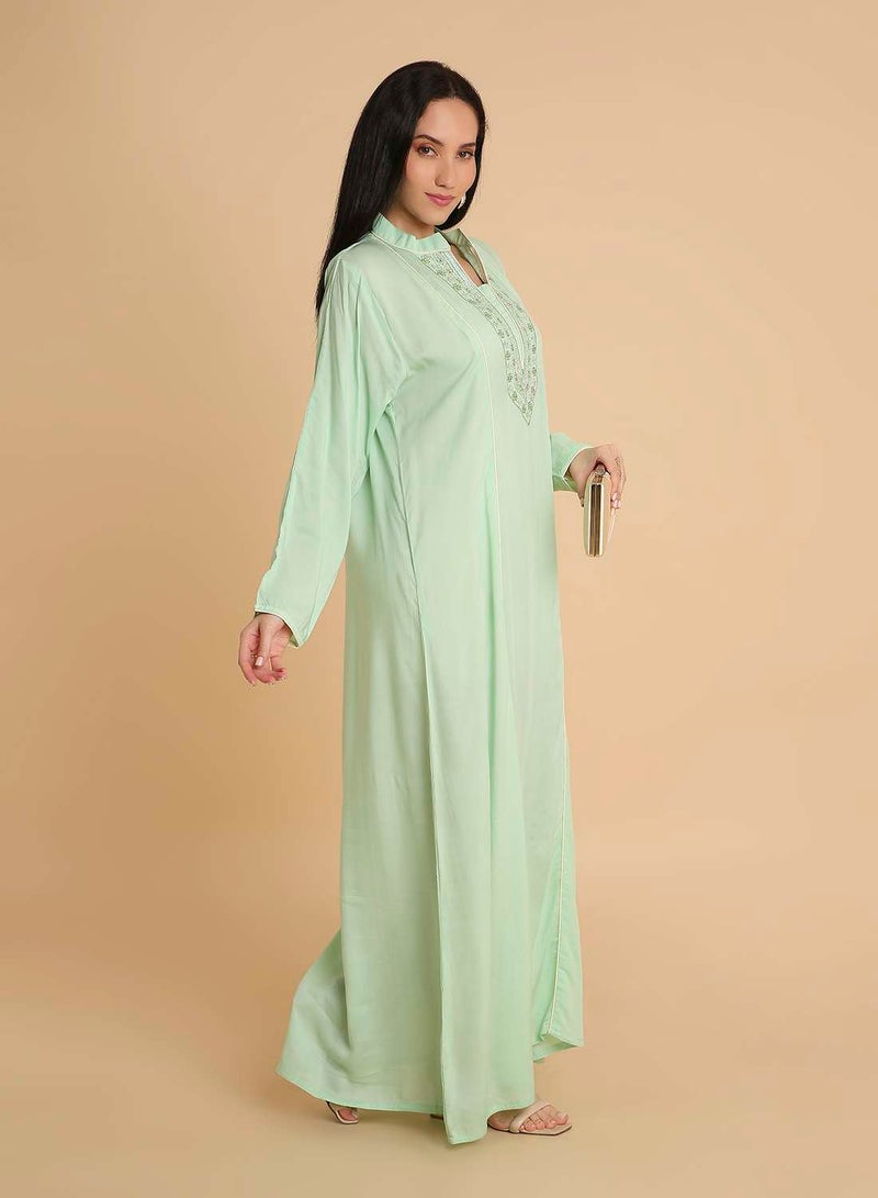 HANA & SARA simple & comfy long arabic kaftan jalabiya dress for womens - Image 4