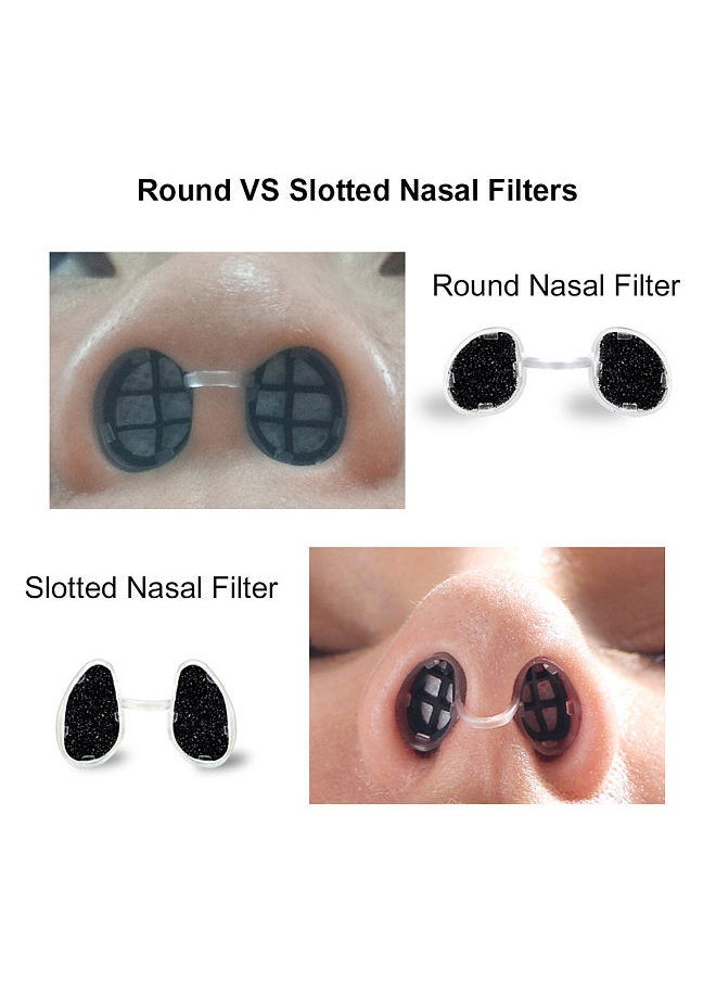 Invisible Nasal Filter Ultra-Breathable Nasal Filters Nasal Filters Nose Plugs for Smells with Mini-HEPA Filters Air Filtration from Pollen Dust Smoke Small + Medium + Large Narrow Shape