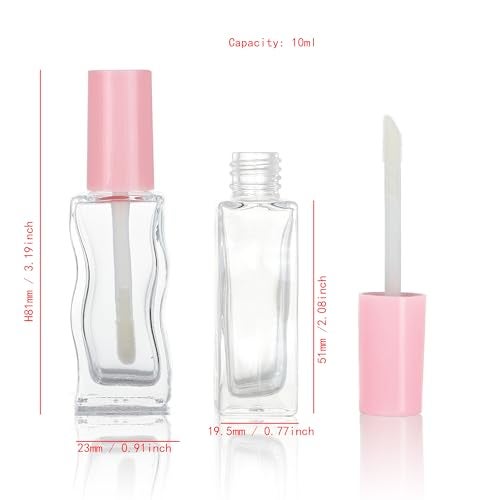 COSIDEA 10 pcs 10ml Pink Empty glass lip gloss tubes lipgloss tube container bottles for coconut oil liptin refill - Image 3