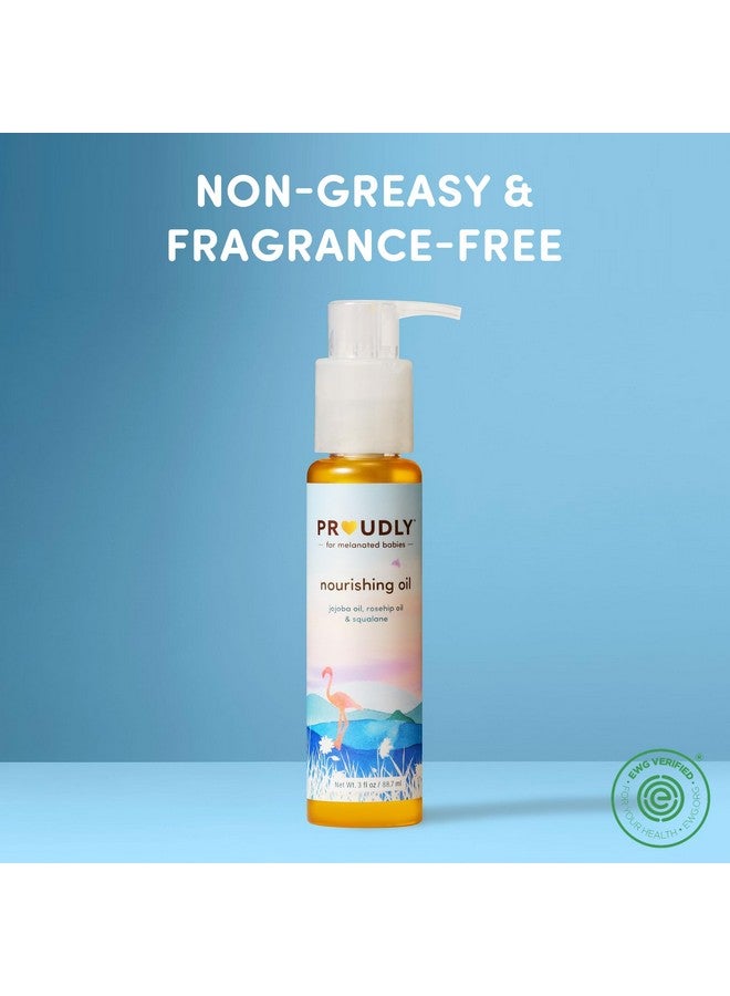 PROUDLY Nourishing Baby & Hair Oil by Gabrielle Union & Dwyane Wade, Baby Oil Gel for Dry, Sensitive Skin & Textured Hair, Black & Brown Babies, Vitamin E, 2-Pack (3 oz each) - Image 2