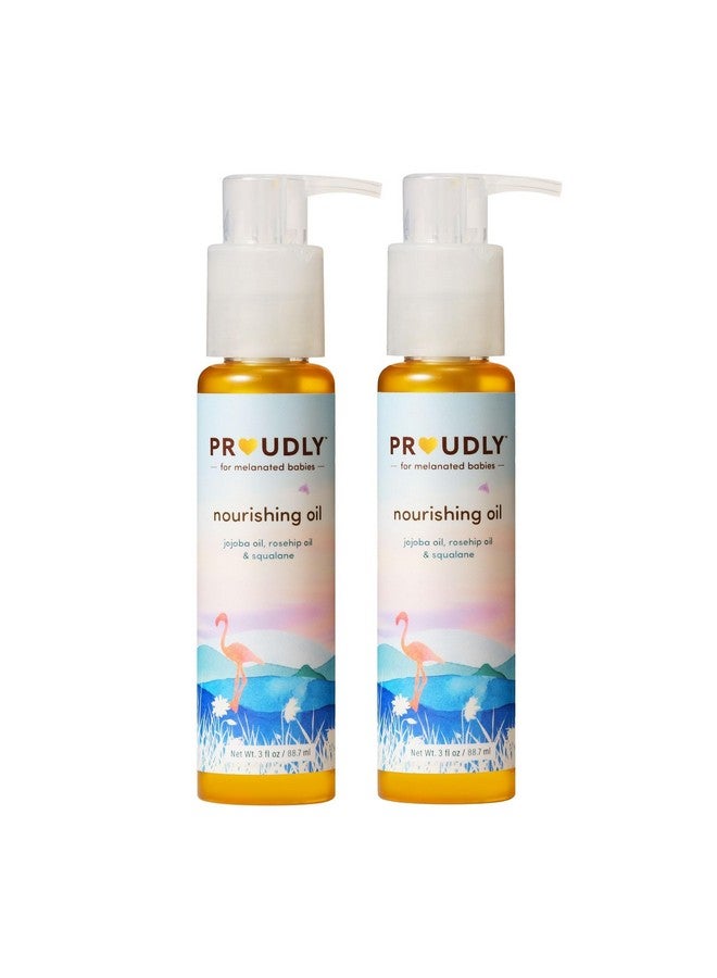 PROUDLY Nourishing Baby & Hair Oil by Gabrielle Union & Dwyane Wade, Baby Oil Gel for Dry, Sensitive Skin & Textured Hair, Black & Brown Babies, Vitamin E, 2-Pack (3 oz each) - Image 1
