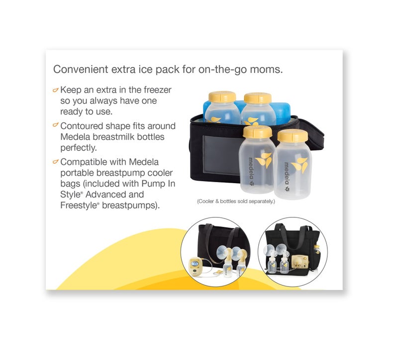 Medela Ice Pack for Breast Milk Storage, Contoured Shape Designed to Fit Breastmilk Bottles, for On The Go or Traveling Moms - Image 2