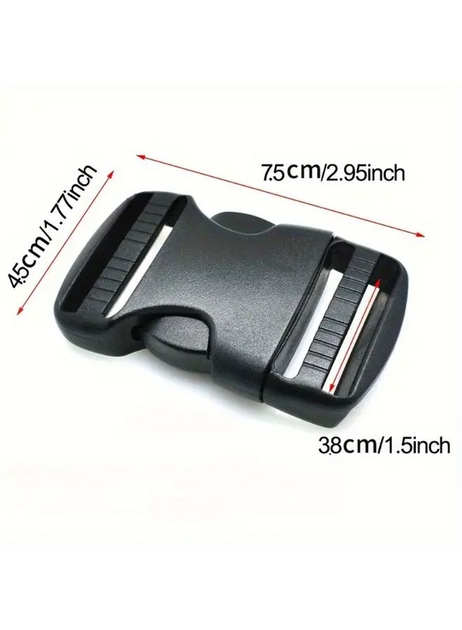 15pcs Black Heavy Duty Quick Release Buckle No Sew Locking Dual Side Release One Hand Operation - Image 3