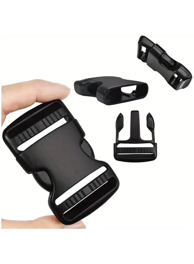 15pcs Black Heavy Duty Quick Release Buckle No Sew Locking Dual Side Release One Hand Operation - Image 1