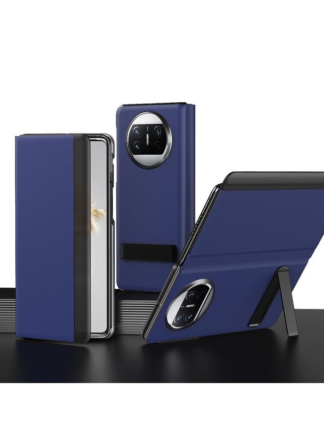 اس-توب جراب هاتف Huawei Mate X3 مصنوع من الجلد بالكامل مع حامل - Image 1