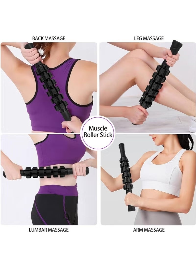 JOGAMS Foam Roller Set 5 in 1 Foam Roller Massage Set for Deep Tissue Muscle Massage Trigger Point Fitness Exercise Foam Roller Massage Roller Massage Ball Stretching Strap for Whole Body - Image 3