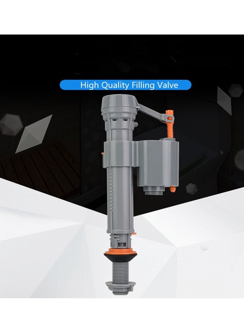 صمام مدخل المياه عالي الضغط لخزان المرحاض مع وصلات مدخل المياه ذات الارتفاع القابل للتعديل مع فلتر المياه - Image 2