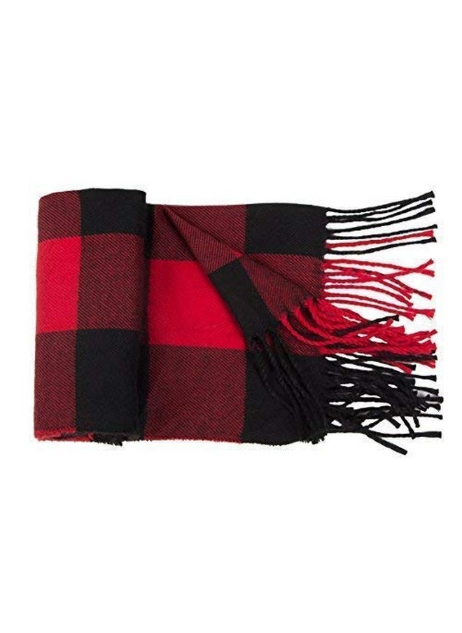 Buffalo Red And Black Plaid Flannel Scarf For Women & Men - Soft Warm Winter Scarf - 67” X 13” Inches - pzsku/ZC52CA17604CBA7E98025Z/45/_/1735214491/1274bd12-e48f-477d-9a7c-65abb321b544