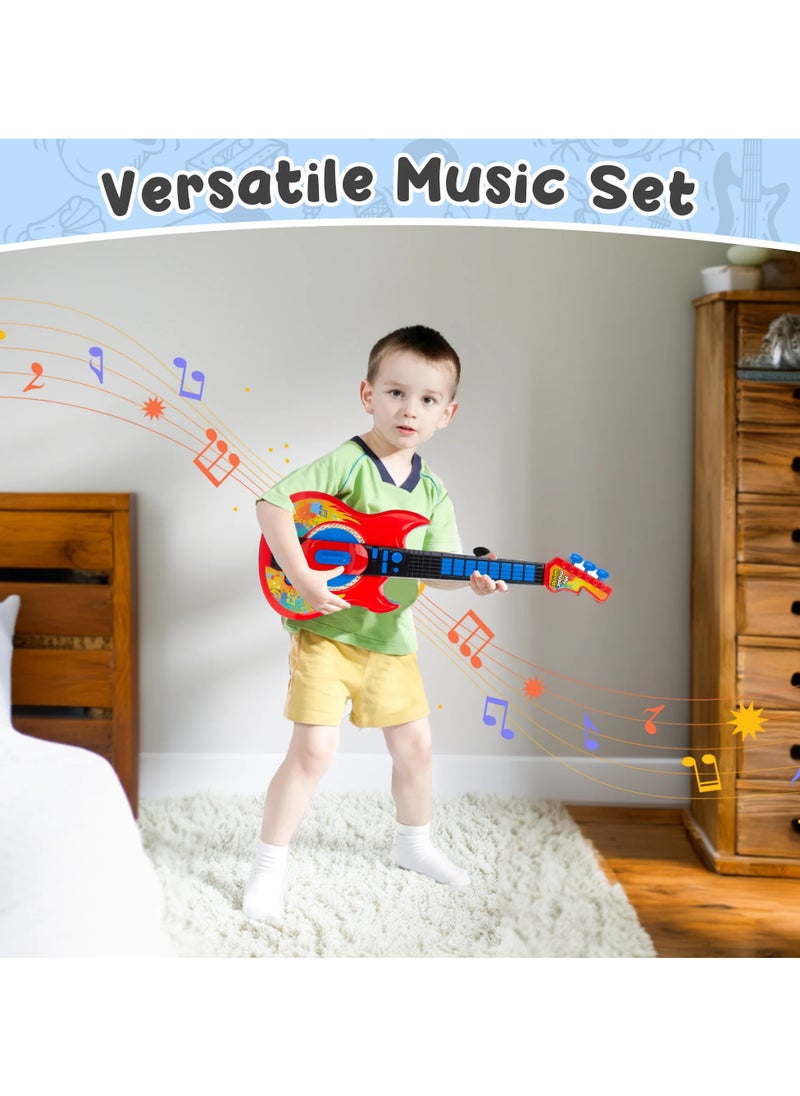 3-in-1 Kids Music Set, Piano, Guitar & Microphone, Kids Toys for Ages 3-8, Educational Musical Play  - Image 4