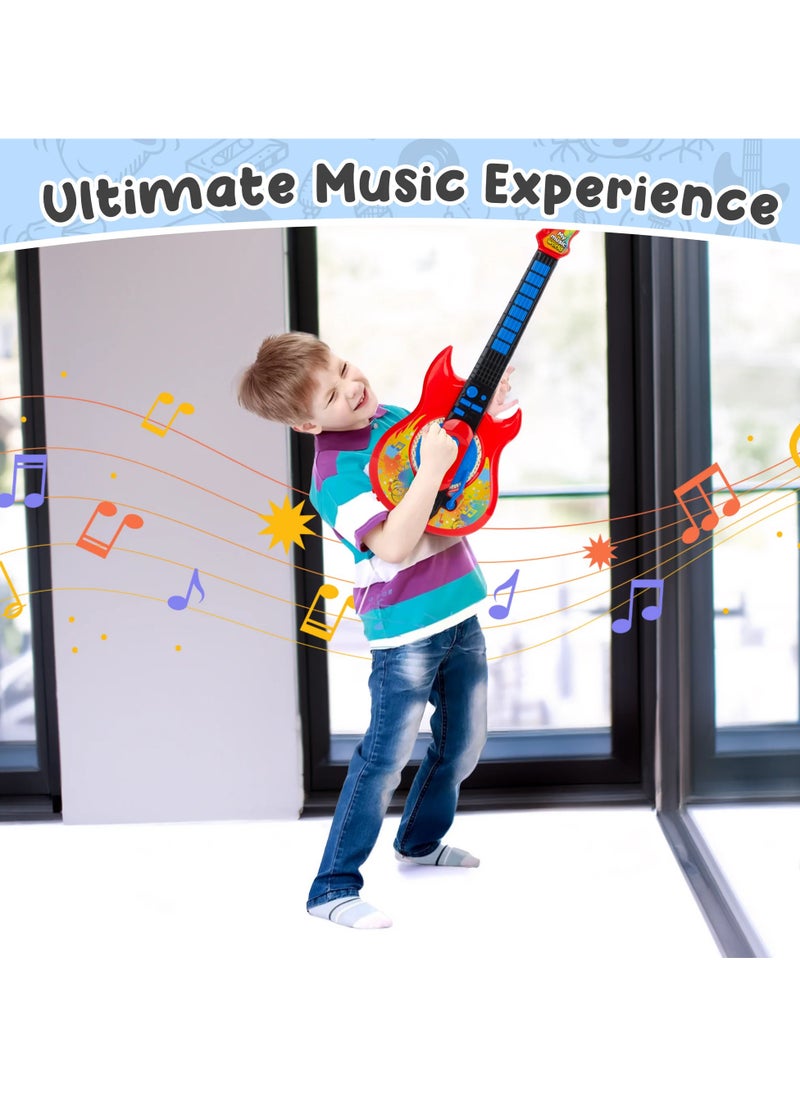 3-in-1 Kids Music Set, Piano, Guitar & Microphone, Kids Toys for Ages 3-8, Educational Musical Play  - Image 5
