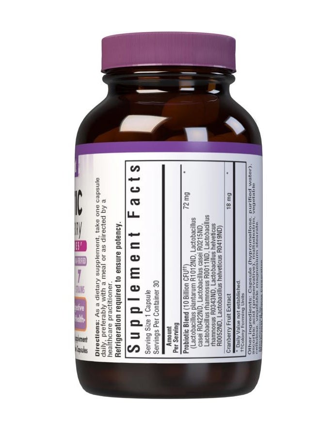 Bluebonnet Nutrition Ladies' Probiotic and Cranberry, 10 Billion CFU Per Serving, Supports Immune Health*, Aids in Digestive Health*, Gluten-Free, Milk-Free, Soy-Free, Non-GMO, 30 Vegetable Capsules - Image 2