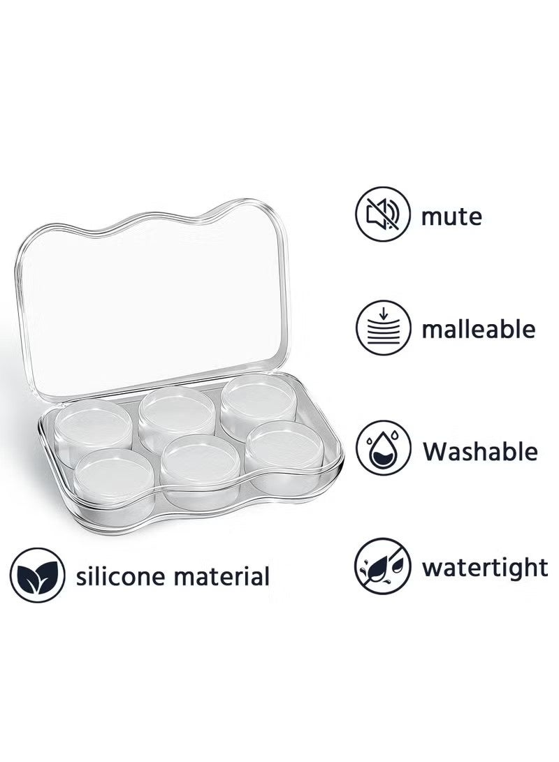 PENGYEE 6 Pcs Reusable Silicone Earplugs,High Decibel Noise Protection Waterproof Earplugs,Sleep Earplugs - Image 2