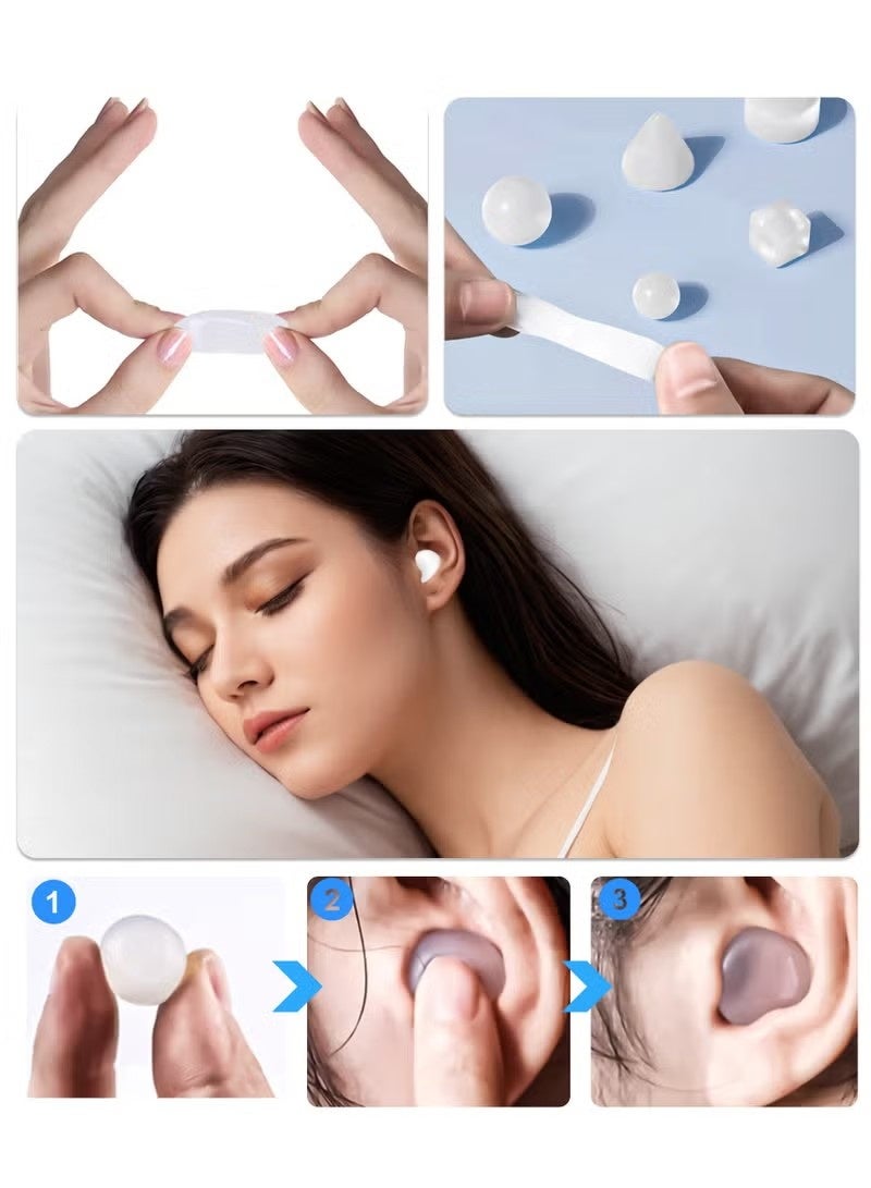 PENGYEE 6 Pcs Reusable Silicone Earplugs,High Decibel Noise Protection Waterproof Earplugs,Sleep Earplugs - Image 5