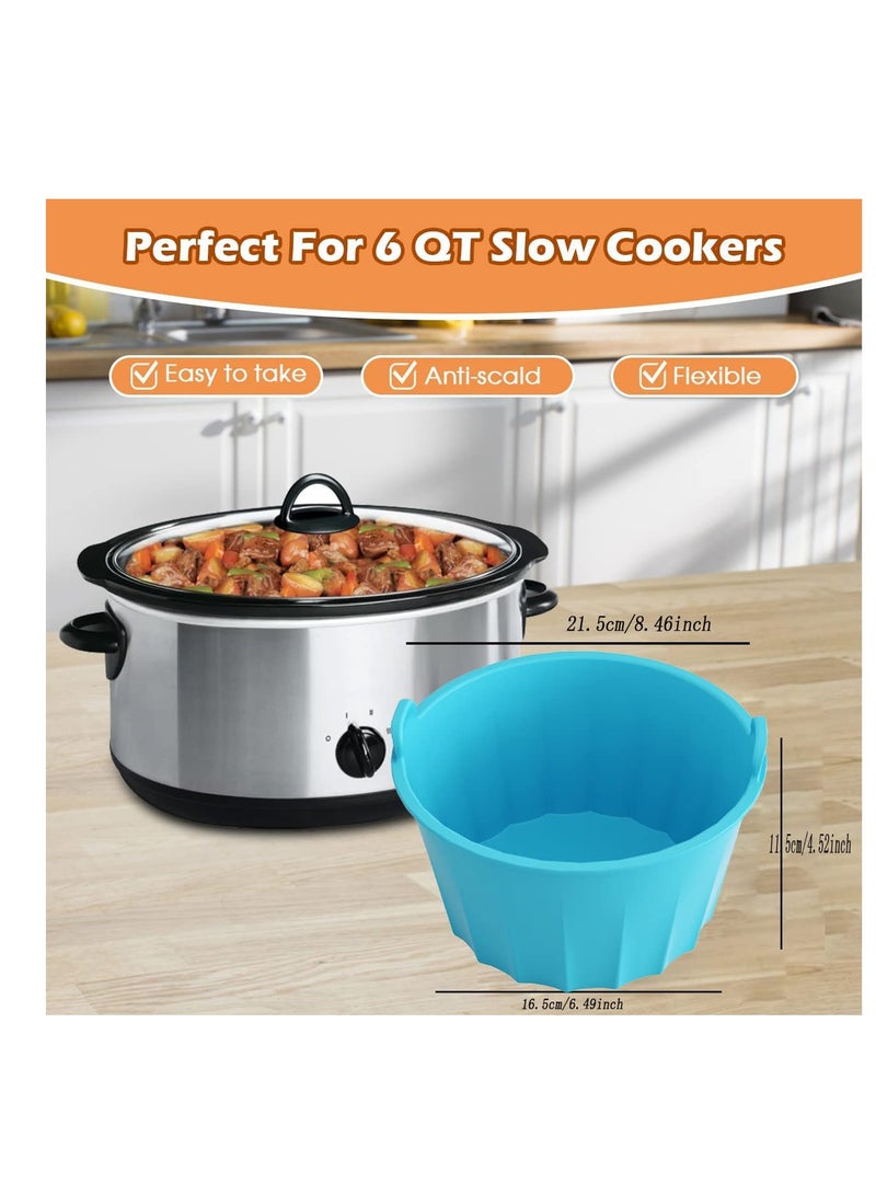SYOSI Slow Cooker Liner Silicone,Slow Cooker Liners fit Crock-Pot 6-8 Quart Oval Slow Cooker，Reusable & Leakproof Dishwasher Safe Cooking Liner for 6-8QT Crock Pot - Image 4