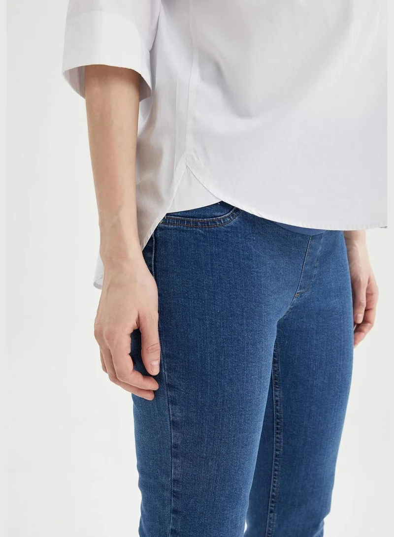 DeFacto Oversized Fit Half Sleeve Maternity Poplin Shirt