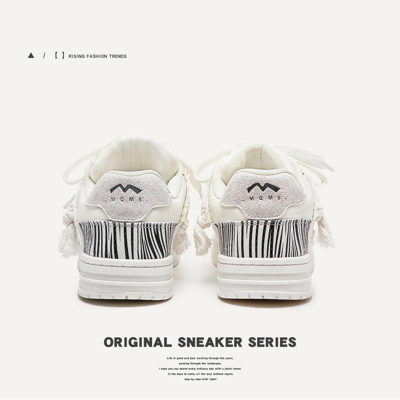 Guangzhou Shoes Destroyed Aesthetics Series White Shoes Bread Shoes Trendy Low-Cut Sneakers Men''s and Women''s Same Style Men''s Shoes - Image 5